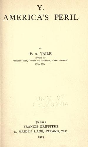 Tapa de Y. America's peril