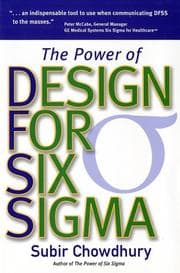 Tapa de The power of design for Six Sigma