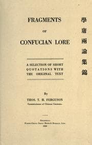 Tapa de Fragments of Confucian lore