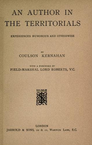 Tapa de An author in the territorials