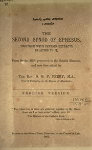 Tapa de The Second Synod of Ephesus