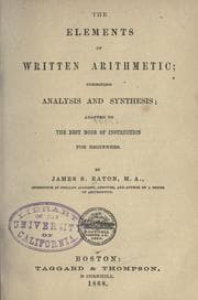 Tapa de The elements of written arithmetic