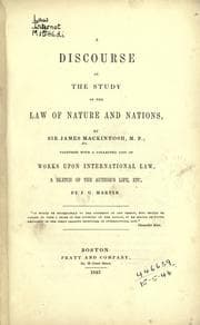Tapa de A discourse on the study of the law of nature and nations, [etc.]