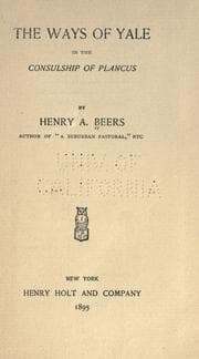 Tapa de The ways of Yale in the counselship of Plancus