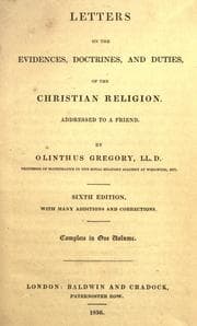 Tapa de Letters on the evidences, doctrines and duties of the Christian religion addressed to a friend