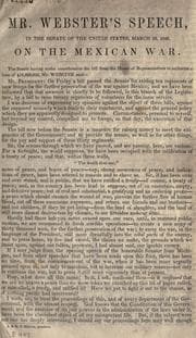 Tapa de Mr. Webster's speech in the U. S. Senate, March 23, 1848, upon the War with Mexico