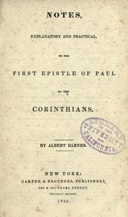 Tapa de Notes, explanatory and practical, on the first epistle of Paul to the Corinthians