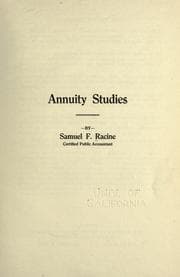 Tapa de Annuity studies