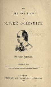 Tapa de The life and times of Oliver Goldsmith
