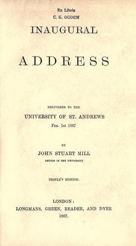 Tapa de Inaugural Address