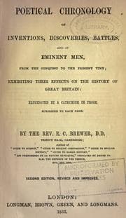Tapa de Poetical chronology of inventions, discoveries, battles, and of eminent men, from the Conquest to the present time