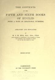 Tapa de The contents of the fifth and sixth books of Euclid (with a note on irrational numbers)