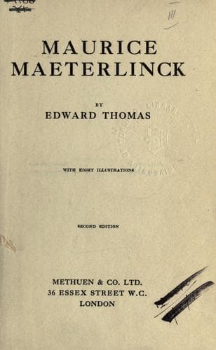 Tapa de Maurice Maeterlinck.