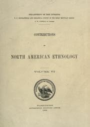 Tapa de Contributions to North American ethnology