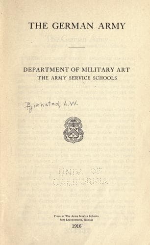 Tapa de The German army