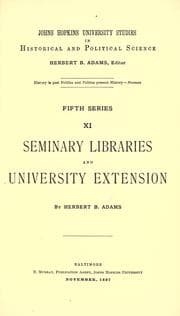 Tapa de Seminary libraries and university extension