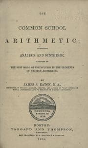 Tapa de The common school arithmetic