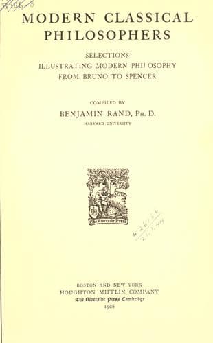 Tapa de Modern classical philosophers