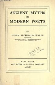 Tapa de Ancient myths in modern poets