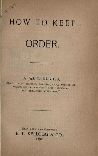 Tapa de How to keep order