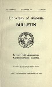 Tapa de Commemoration number containing the programs and addresses of the celebration of the seventy-fifth anniversary of the opening of the University, May 27, 28, 29, 30, 1906