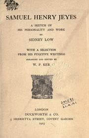 Tapa de Samuel Henry Jeyes