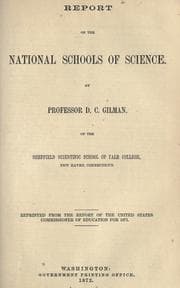 Tapa de Report on the national schools of science
