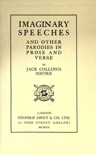 Tapa de Imaginary speeches
