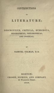 Tapa de Contributions to literature