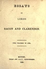 Tapa de Essays by Lords Bacon and Clarendon
