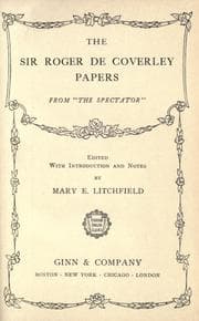 Tapa de The Sir Roger de Coverley papers
