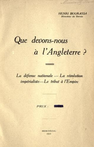 Tapa de Que devons-nous ©Ła l'Angleterre?  La d©Øefense nationale, la r©Øevolution imp©Øerialiste, le tribut ©Ła l'Em