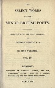 Tapa de The select works of the minor British poets