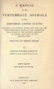 Tapa de A manual of the vertebrate animals of the northern United States