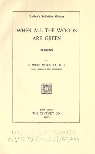 Tapa de When all the woods are green.