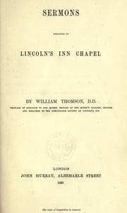 Tapa de Sermons preached in Lincoln's Inn Chapel