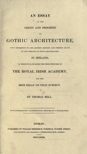 Tapa de An essay on the origin and progress of Gothic architecture