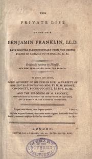 Tapa de The private life of the late Benjamin Franklin ..