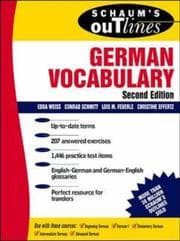 Tapa de Schaum's outline of German vocabulary