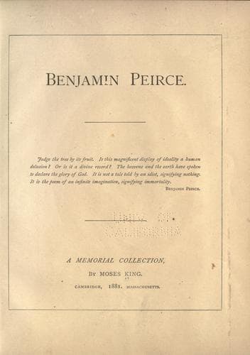 Tapa de Benjamin Peirce ..