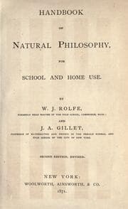 Tapa de Handbook of natural philosphy for school and home use