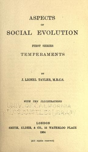 Tapa de Aspects of social evolution.