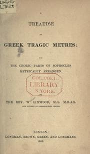Tapa de A treatise on Greek tragic metres