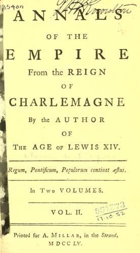 Tapa de Annals of the Empire from the reign of Charlemagne