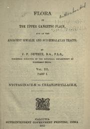 Tapa de Flora of the upper Gangetic plain, and of the adjacent Siwalik and sub-Himalayan tracts