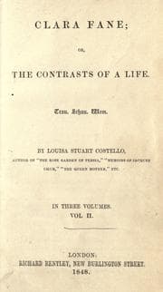 Tapa de Clara Fane, or, The contracts of a life