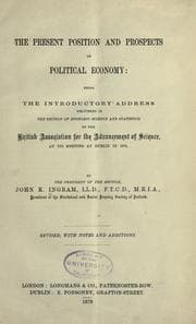 Tapa de The present position and prospects of political economy