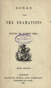 Tapa de Songs from the dramatists