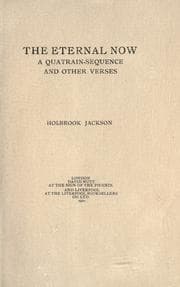 Tapa de The eternal now, a quatrain-sequence and other verses