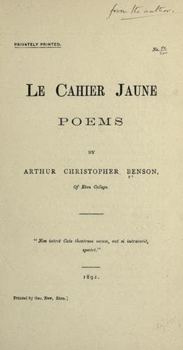 Tapa de Le cahier jaune
